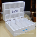 Wholesale Sports Merchandise Footwear Display Fixture Cotton Socks Painted Maple Wooden Display Case